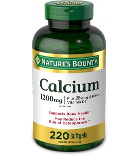 Calcium & Vitamin D by Nature's Bounty, 1200mg, 220 Softgels