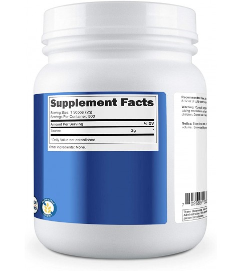 Nutricost Taurine Powder (1KG) - 500 Servings