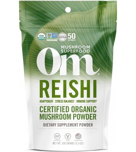 Om Organic Mushroom Nutrition Supplement Reishi, 3.57oz, 100 Gram
