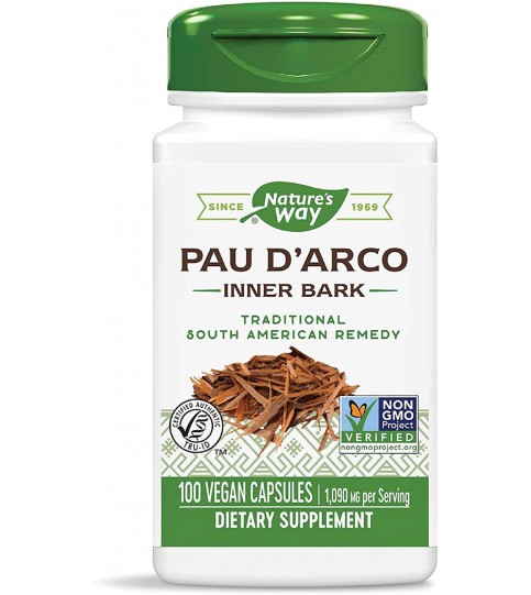 Nature's Way Premium Herbal Pau d’Arco Inner Bark, 100 Capsules