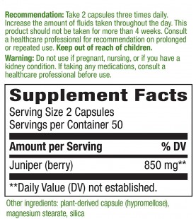 Nature's Way Premium Herbal Juniper Berries, 850 mg, 100 Capsules