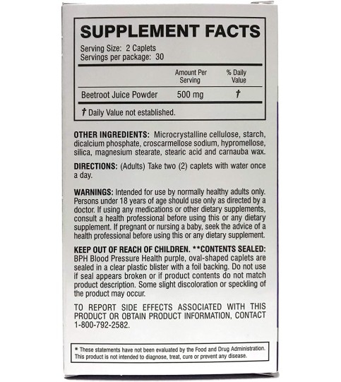 BPH Blood Pressure Health - Blood Pressure Supplement - 60 Count