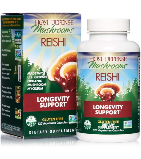 Host Defense, Reishi 120 Capsules, 60 Servings