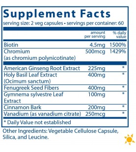 Vital Nutrients - Blood Sugar Support - 120 Capsules