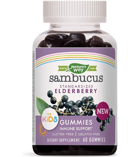 Nature's Way Sambucus Elderberry, Kid's Gummies, 60 Count