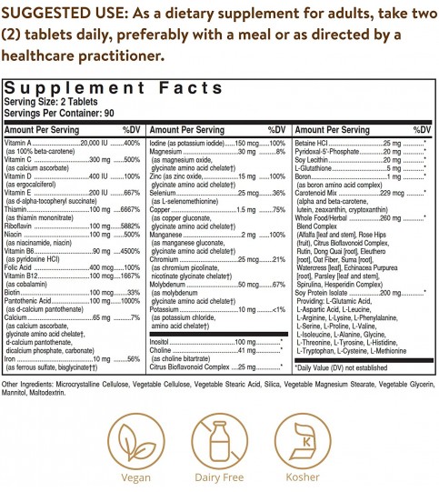 Solgar Formula VM-2000 (Multinutrient System), 180 Tablets