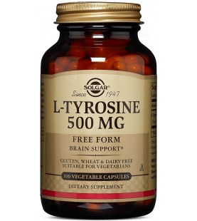 Solgar L-Tyrosine 500 mg, 100 Vegetable Capsules