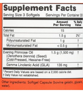 NOW Supplements, Evening Primrose Oil 500 mg, 100 Softgels