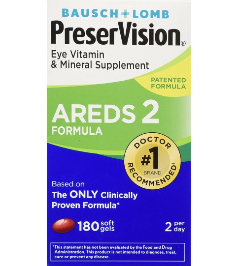 Bausch and Lomb PreserVision AREDS 2 Formula - 180 Softgels