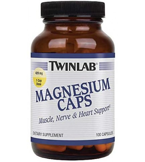 Twinlab Magnesium Capsules, 420 milligrams, 100 Capsules