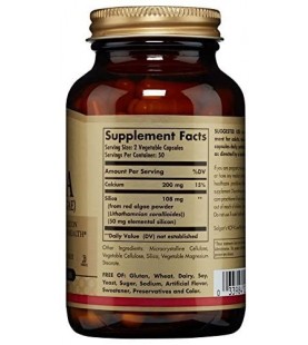 Solgar Oceanic Silica from Red Algae 25 mg, 100 Vegetable Capsules