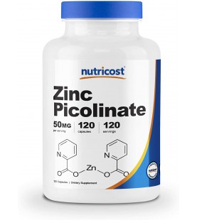 Nutricost Zinc Picolinate 50mg, 120 Veggie Capsules