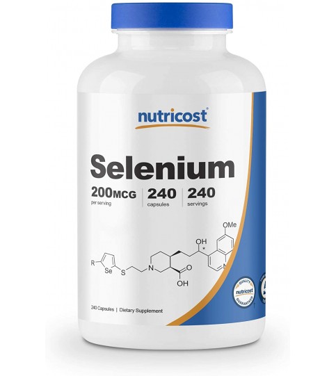 Nutricost Selenium 200mcg, 240 Veggie Capsules