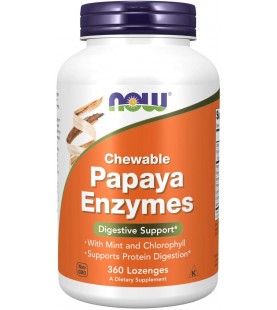 NOW Supplements, Papaya Enzyme, 360 Chewable Lozenges