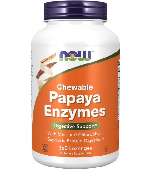 NOW Supplements, Papaya Enzyme, 360 Chewable Lozenges