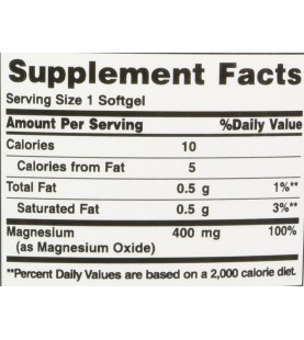 Nature's Bounty Magnesium 400 mg, 75 Softgels