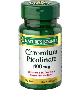 Nature's Bounty Mega Chromium Picolinate 800 mcg