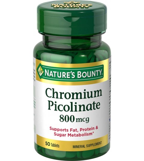 Nature's Bounty Mega Chromium Picolinate 800 mcg