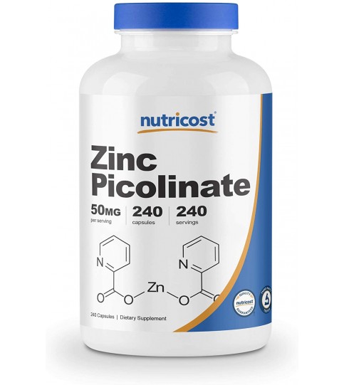 Nutricost Zinc Picolinate 50mg, 240 Veggie Capsules 