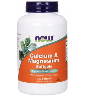 NOW Supplements, Calcium & Magnesium, 120 Softgels