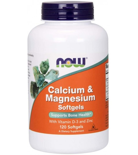 NOW Supplements, Calcium & Magnesium, 120 Softgels