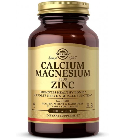 Solgar Calcium Magnesium Plus Zinc, 100 Tablets