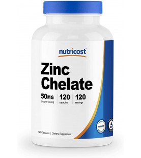 Nutricost Zinc Chelate 50mg, 120 Veggie Capsules