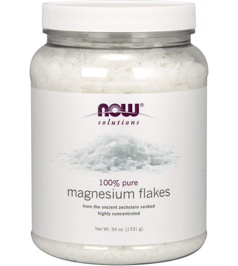 NOW Solutions, Magnesium Flakes, 100% Pure, 54-Ounce