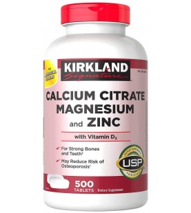 Kirkland Calcium Citrate Magnesium and Zinc, 500 Tablets