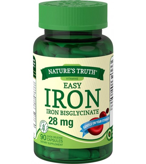 Nature's Truth Easy Iron 28Mg, 90 Count