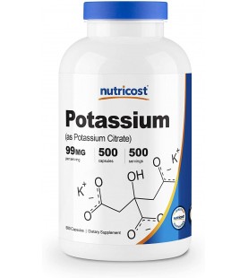 Nutricost Potassium Citrate 99mg, 500 Capsules