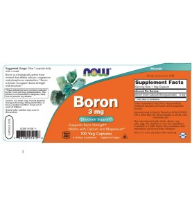 NOW Supplements, Boron 3 mg, 100 Capsules