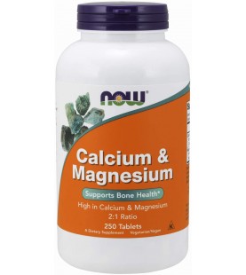 NOW Supplements, Calcium & Magnesium 2:1 Ratio, 250 Tablets