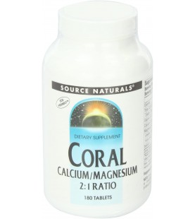 Source Naturals Coral Calcium & Magnesium 600 mg  - 180 Tablets