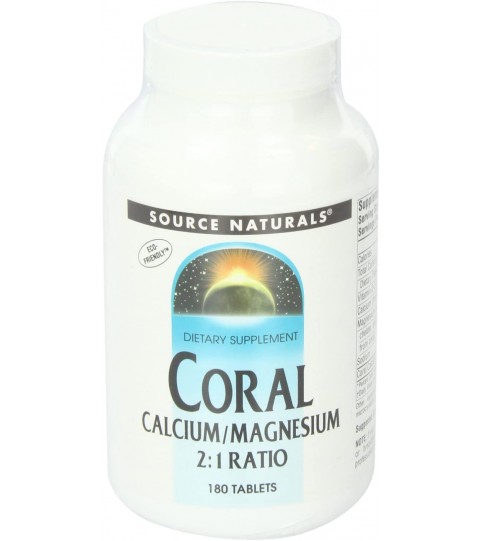 Source Naturals Coral Calcium & Magnesium 600 mg  - 180 Tablets