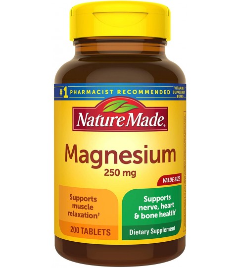 Nature Made Magnesium Oxide 250 mg Tablets, 200 Count