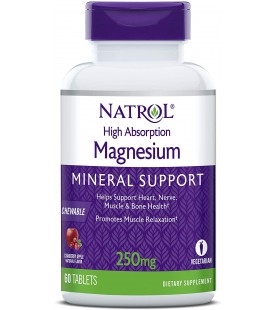 Natrol High Absorption Magnesium Chew Tablets, 60 Count