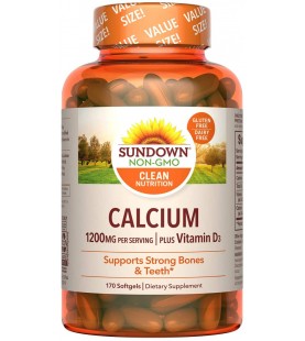 Sundown Calcium 1200 Plus Vitamin D3 1000 IU, 170 Softgels