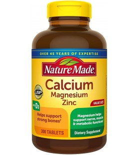 Nature Made Calcium, Magnesium Oxide, Zinc, 300 Count