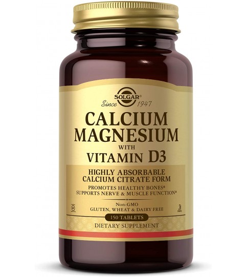 Solgar – Calcium Magnesium with Vitamin D3, 150 Tablets