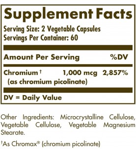 Solgar – Chromium Picolinate 500 mcg, 120 Capsules