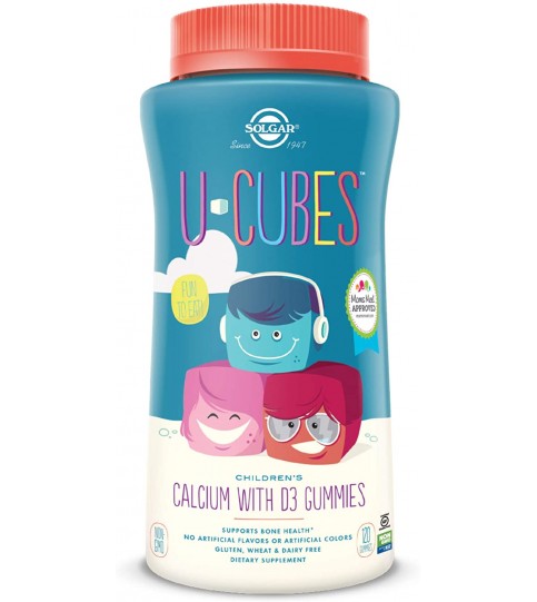 Solgar U-Cubes Children's Calcium with Vitamin D3, 120 Gummies