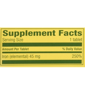 Spring Valley Slow Release Iron, 30 Tablets