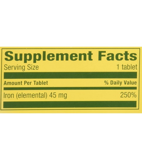 Spring Valley Slow Release Iron, 30 Tablets