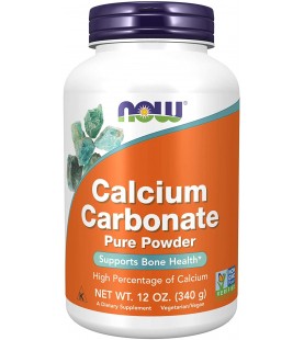 NOW Supplements, Calcium Carbonate Powder, 12-Ounce