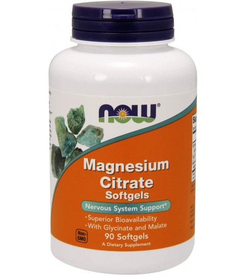 NOW Supplements, Magnesium Citrate, 90 Softgels