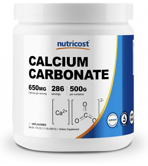 Nutricost Calcium Carbonate Powder 500 Grams