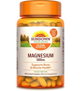 Sundown Magnesium, 500 mg, 180 Coated Caplets