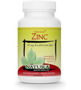 Natura Health Products - Zinc - 25 mg. - 60 Capsules