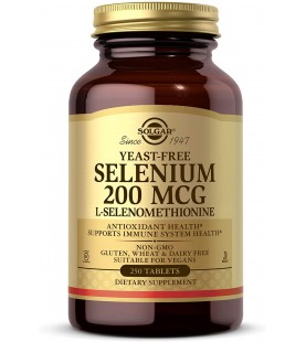 Solgar Yeast-Free Selenium 200 mcg, 250 Tablets